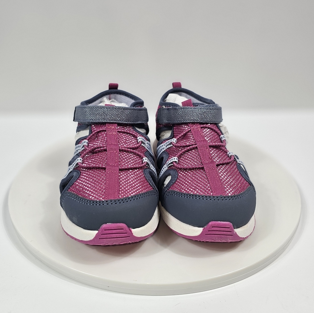 Munchkin by Stride Rite Coast Sandals Girls Sz 12M Pink Gray Adjustable Comfort - Picture 4 of 14